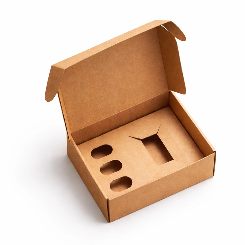 Custom mailer box with fitted insert for secure branded product packaging