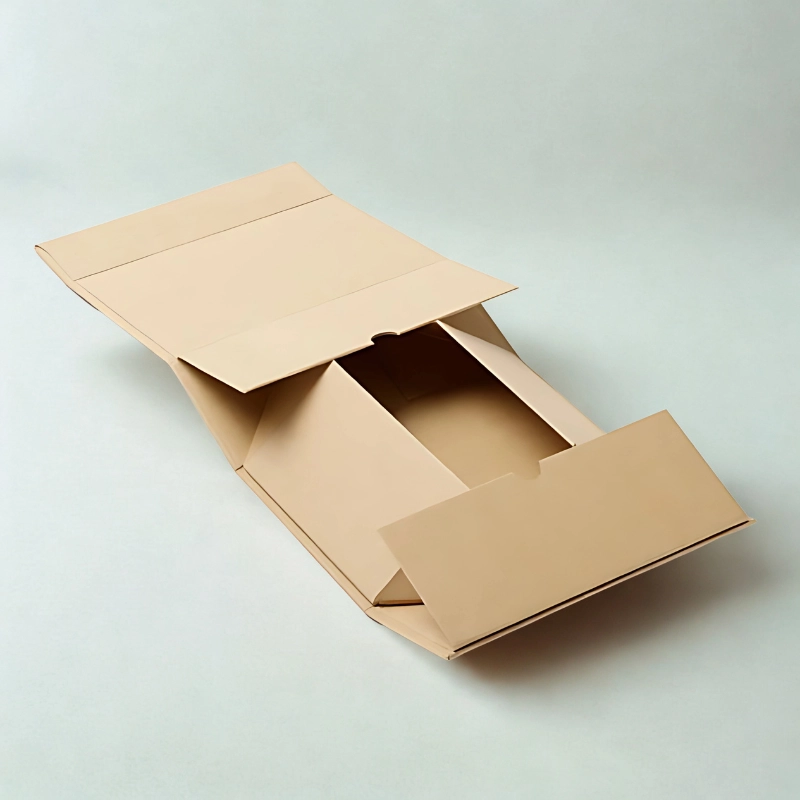 Collapsible Rigid Boxes with fold-flat structure for gift and retail packaging
