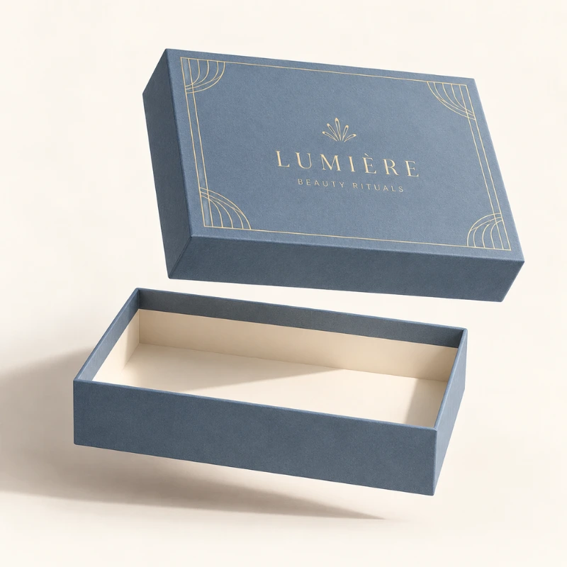 Custom Two Piece Boxes with separate lid and base for retail packaging