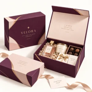 Magnetic Gift Boxes with hinged lid and concealed magnetic closure