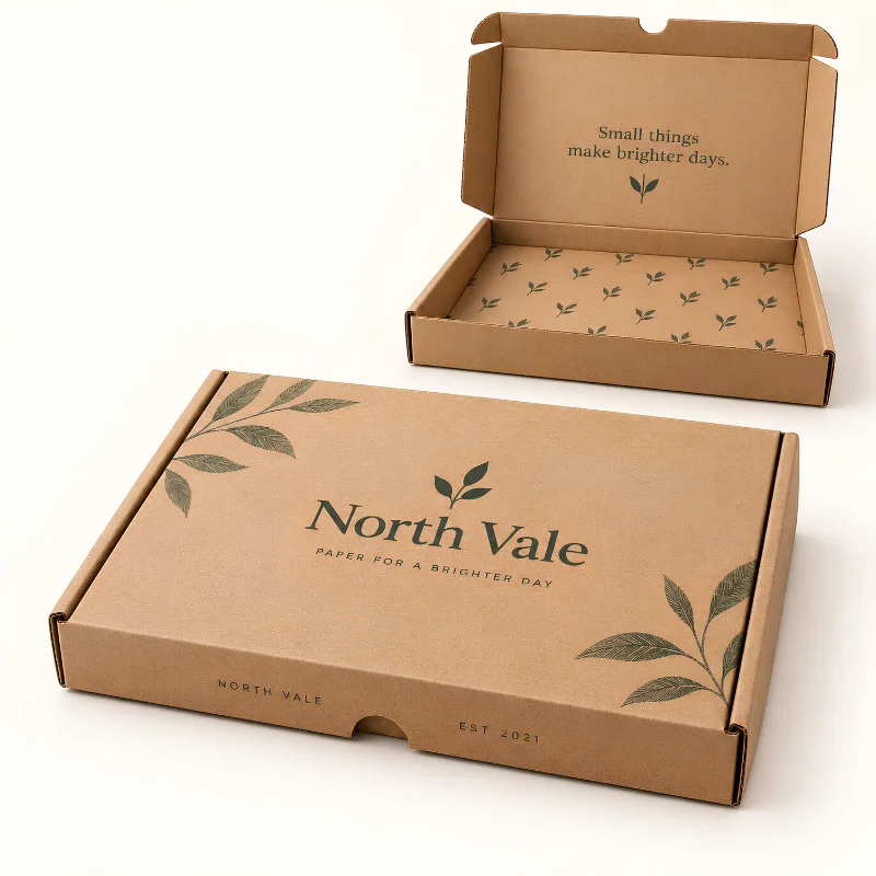 Custom A5 Postal Boxes in corrugated cardboard for compact UK mailing