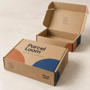 Custom Kraft Postal Boxes in brown corrugated cardboard for UK ecommerce deliveries