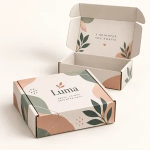 Custom Small Postage Boxes in corrugated cardboard for UK ecommerce shipping