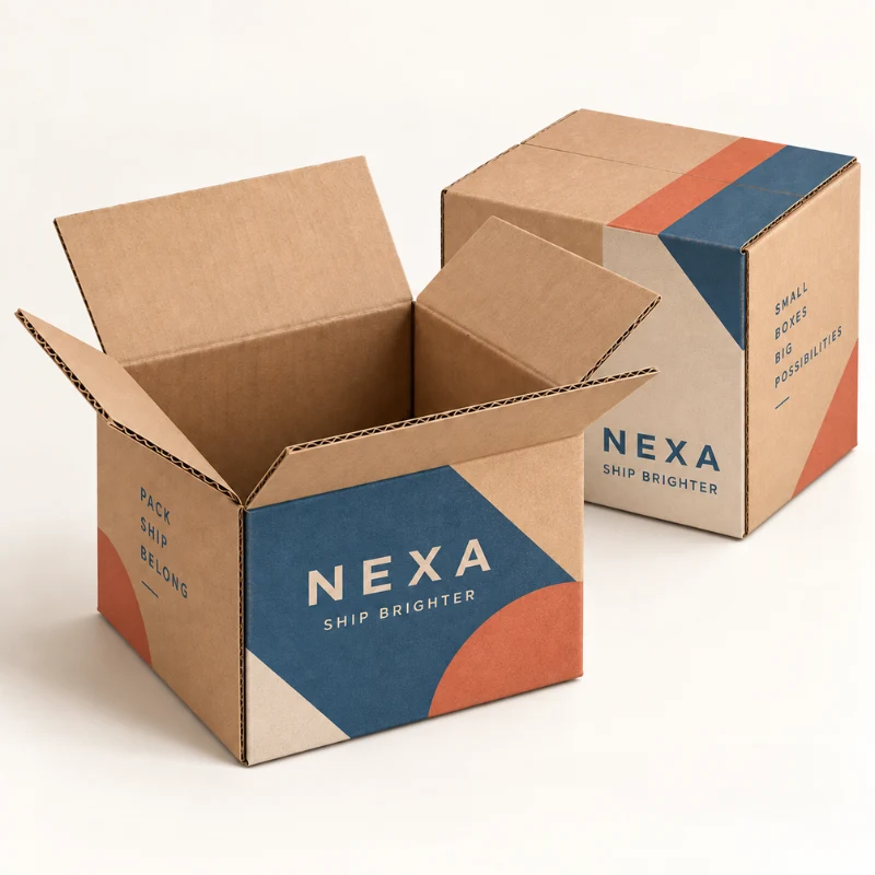 Custom small shipping boxes for ecommerce and retail dispatch